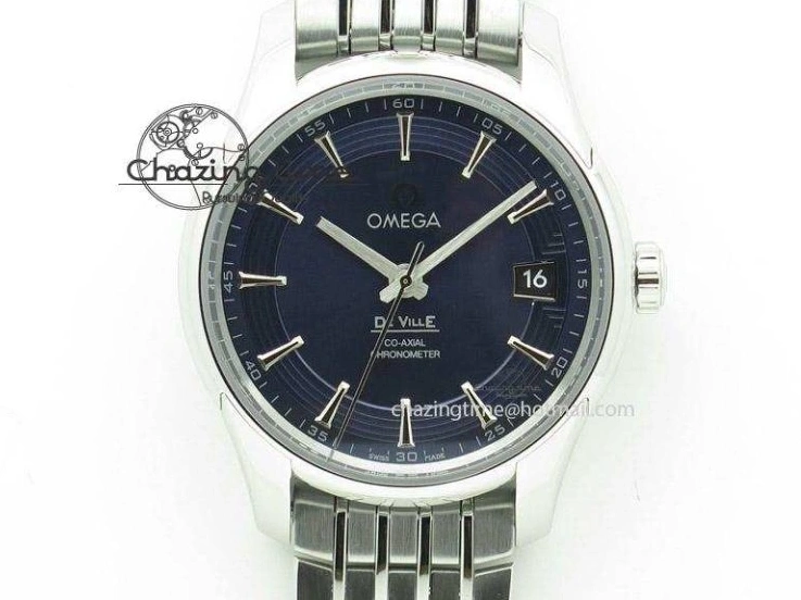 0317 Supportive De Ville Date SS VSF 1:1 Best Edition Blue Dial on SS Bracelet A 7700